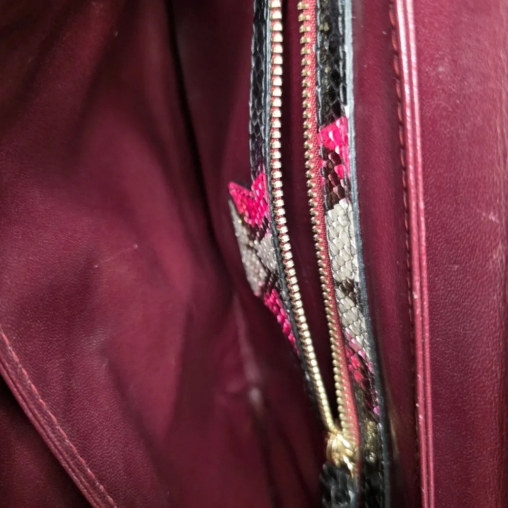 Roberto Cavalli Python-Embossed Leather Bag – Bla… - image 7